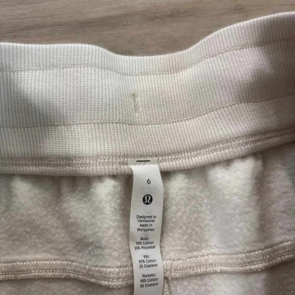 Lululemon Scuba Relaxed High-Rise Jogger White Opal Women Size 6